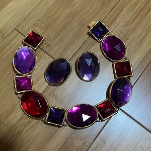 Matching earrings and necklace